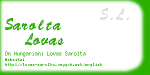 sarolta lovas business card